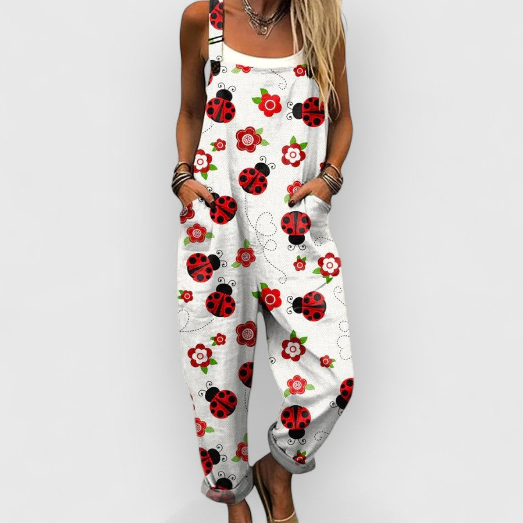 Alethea™ | Kadın Vintage Çiçekli Tulum